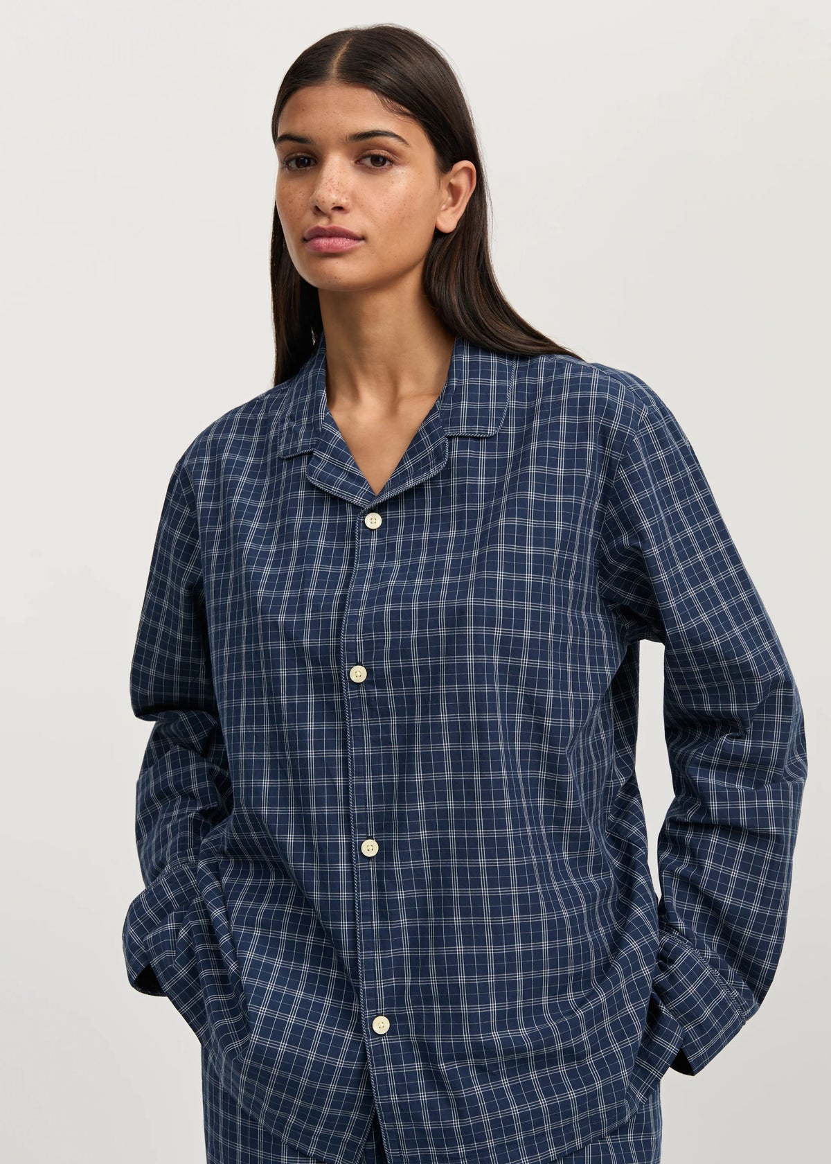 Aiayu "Classic pyjamas check" Mix Navy