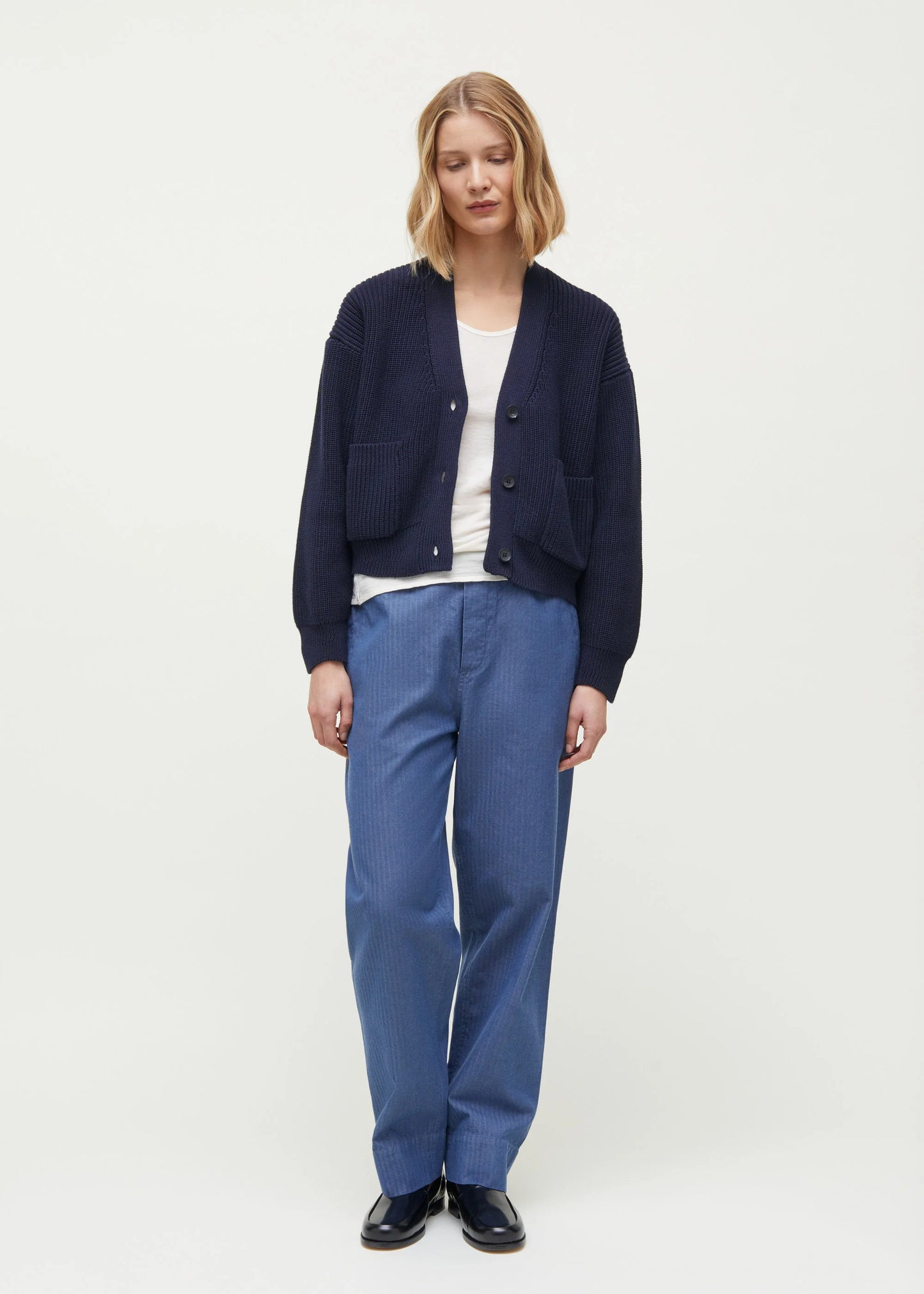 Aiayu "Coco Pant Herringbone" Blue Jeans