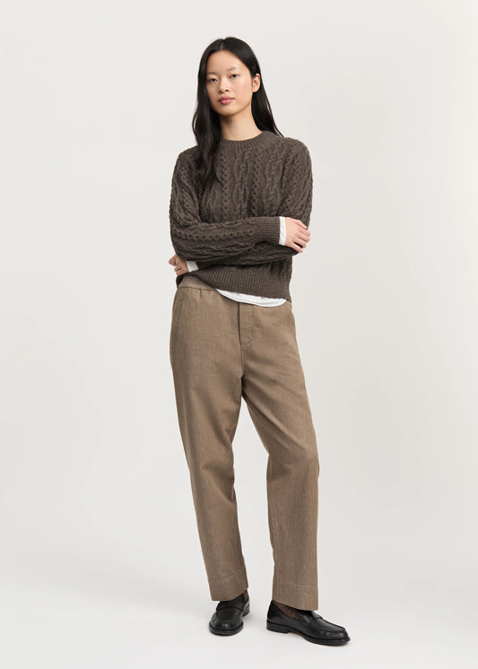 Aiayu "Coco Pant Twill" Smokey Brown Melange