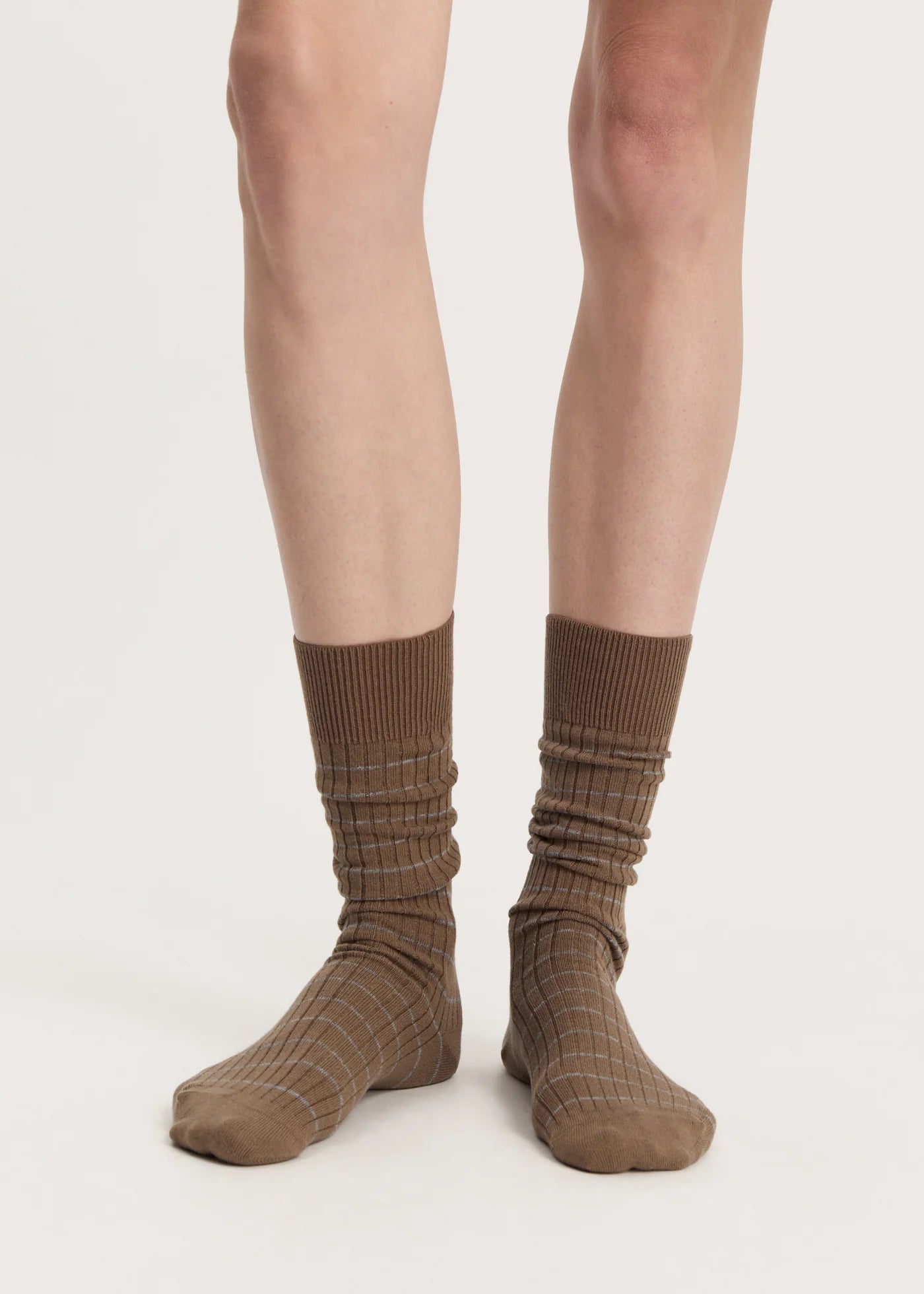 Aiayu "Cotton long socks" Mix Chestnut