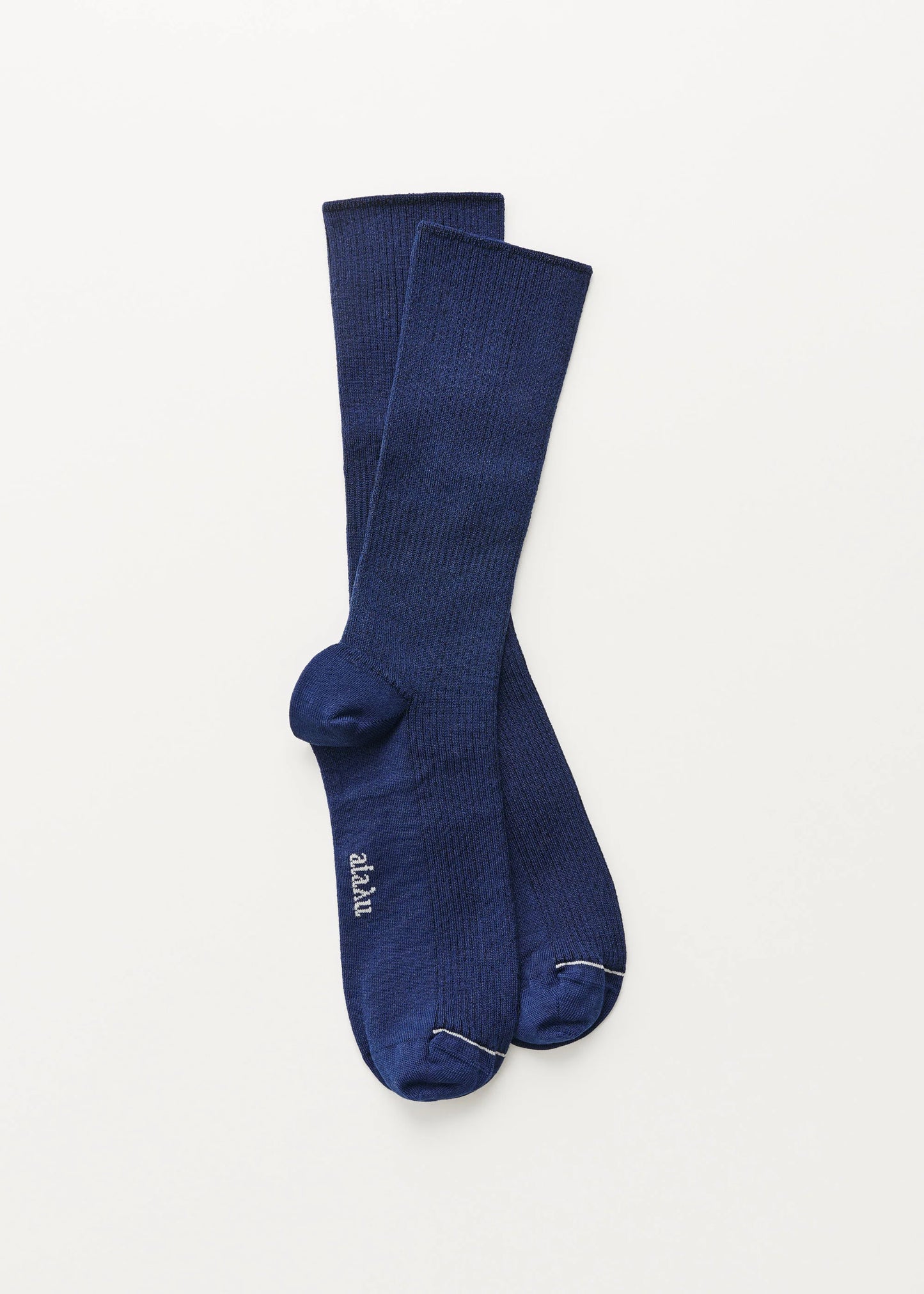 Aiayu "Cotton Rib Socks" Midnight Blue