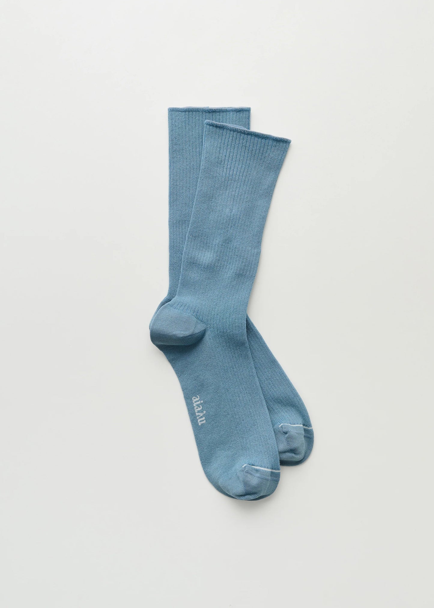 Aiayu "Cotton Rib Socks" Opal Blue