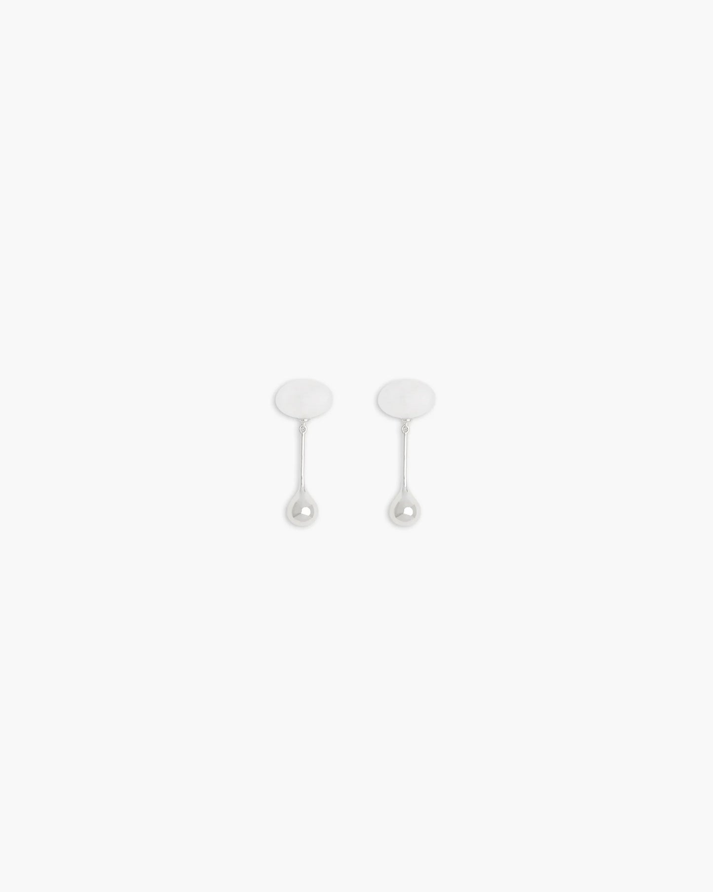Ragbag, Datura Drop Earrings, silver