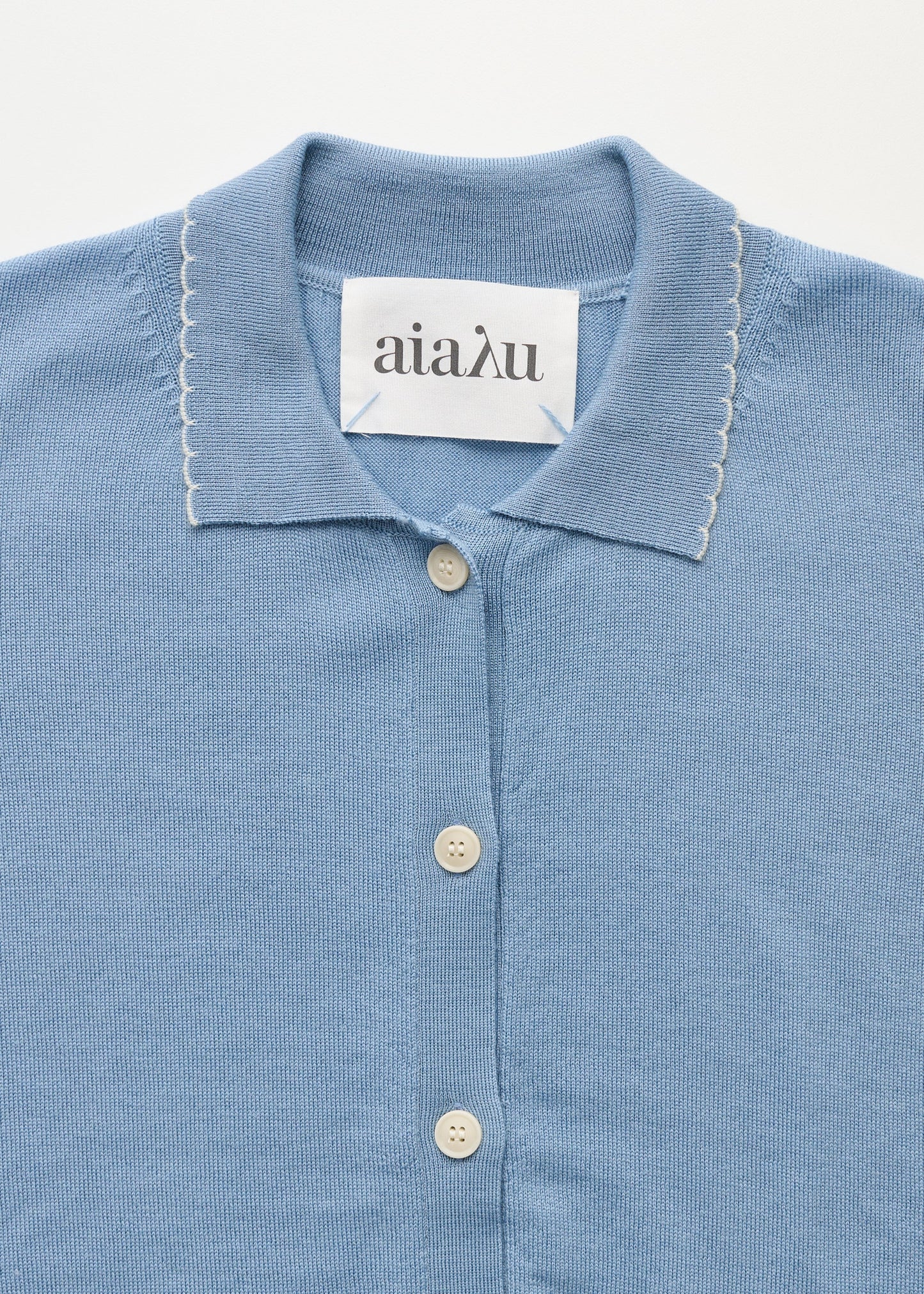 Aiayu "Disha cardigan – pure merino wool" Opal Blue