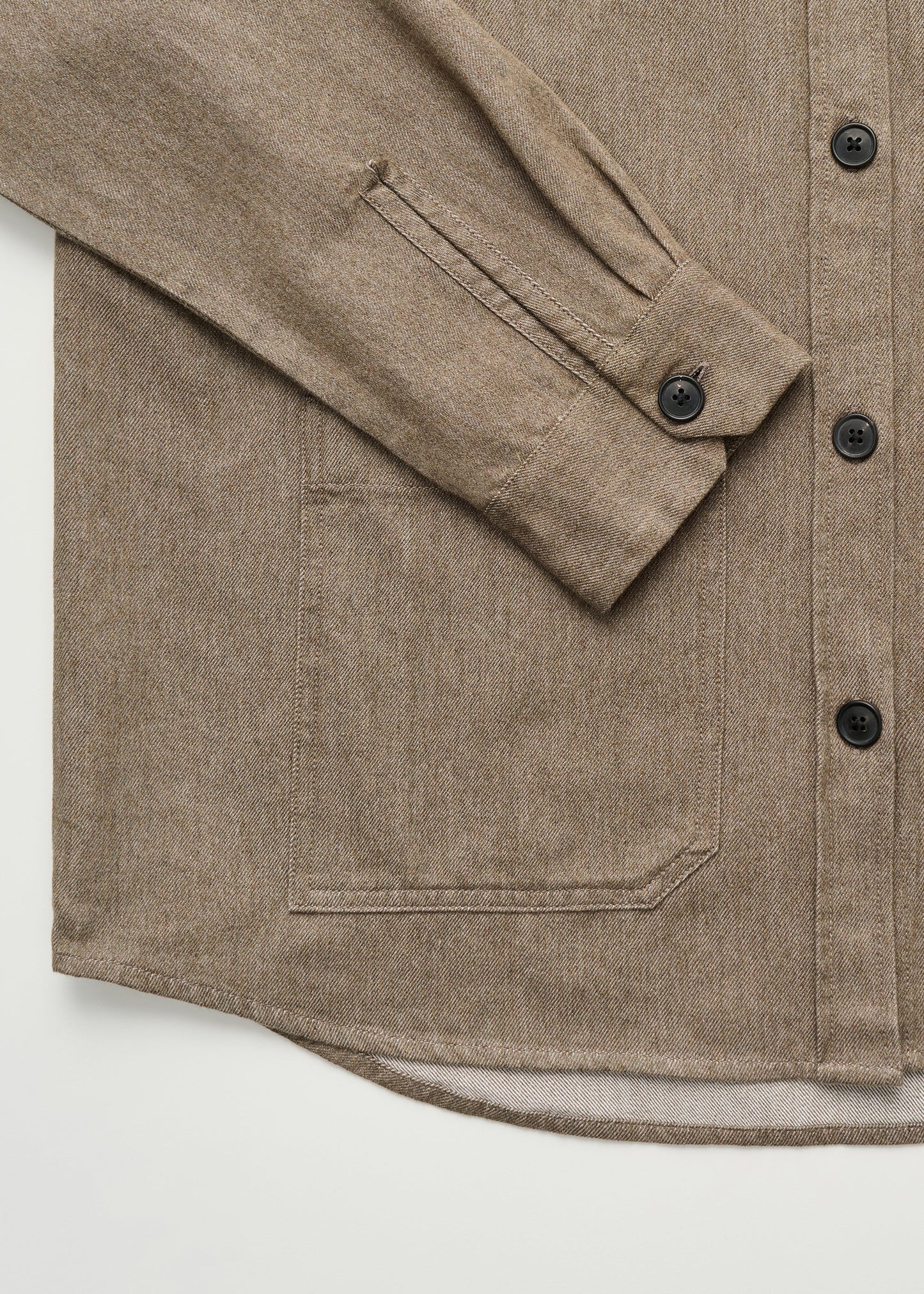 Aiayu "Dusty shirt" Smokey Brown Melange