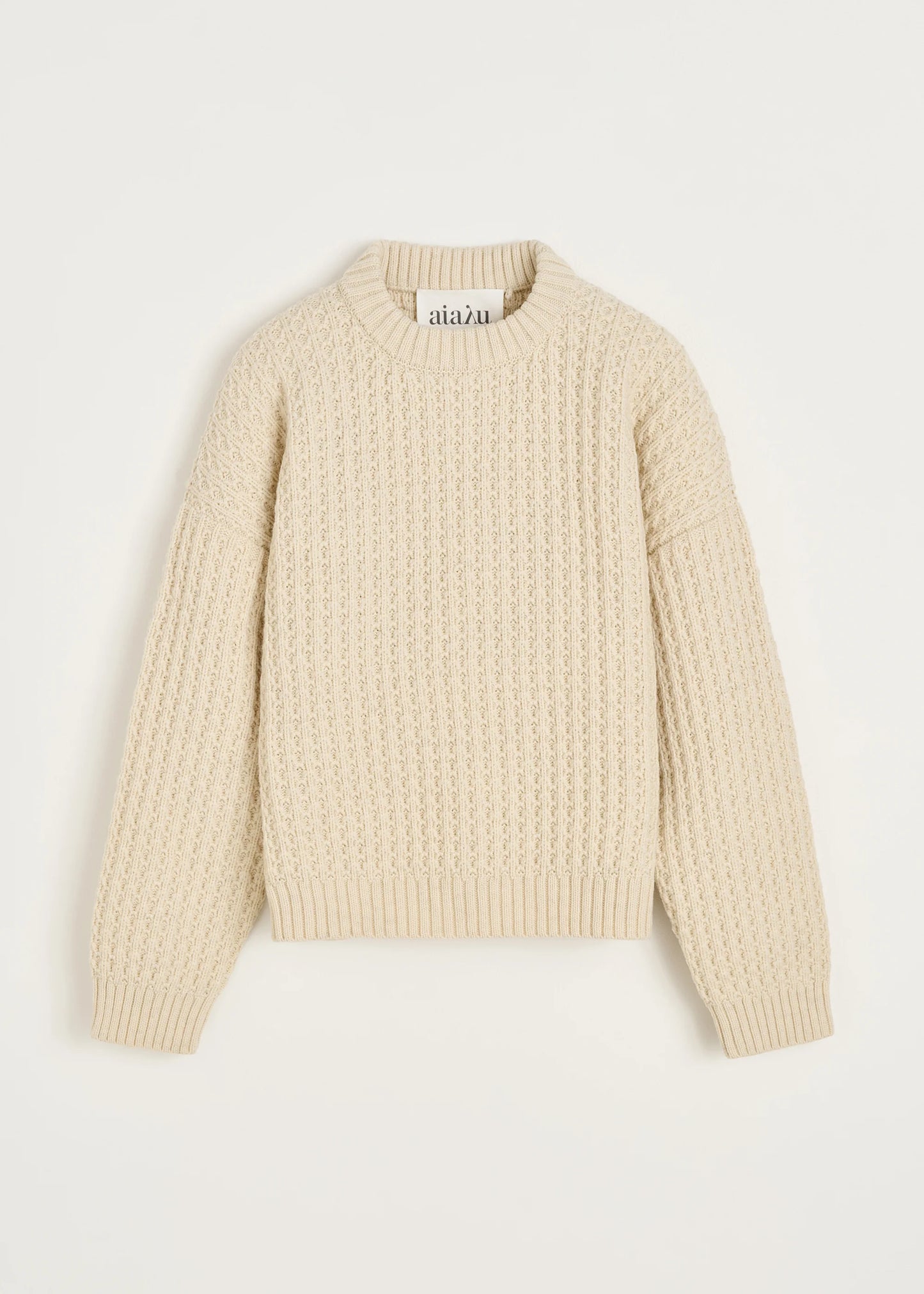 Aiayu "Eamon sweater – highland wool" Pure ecru