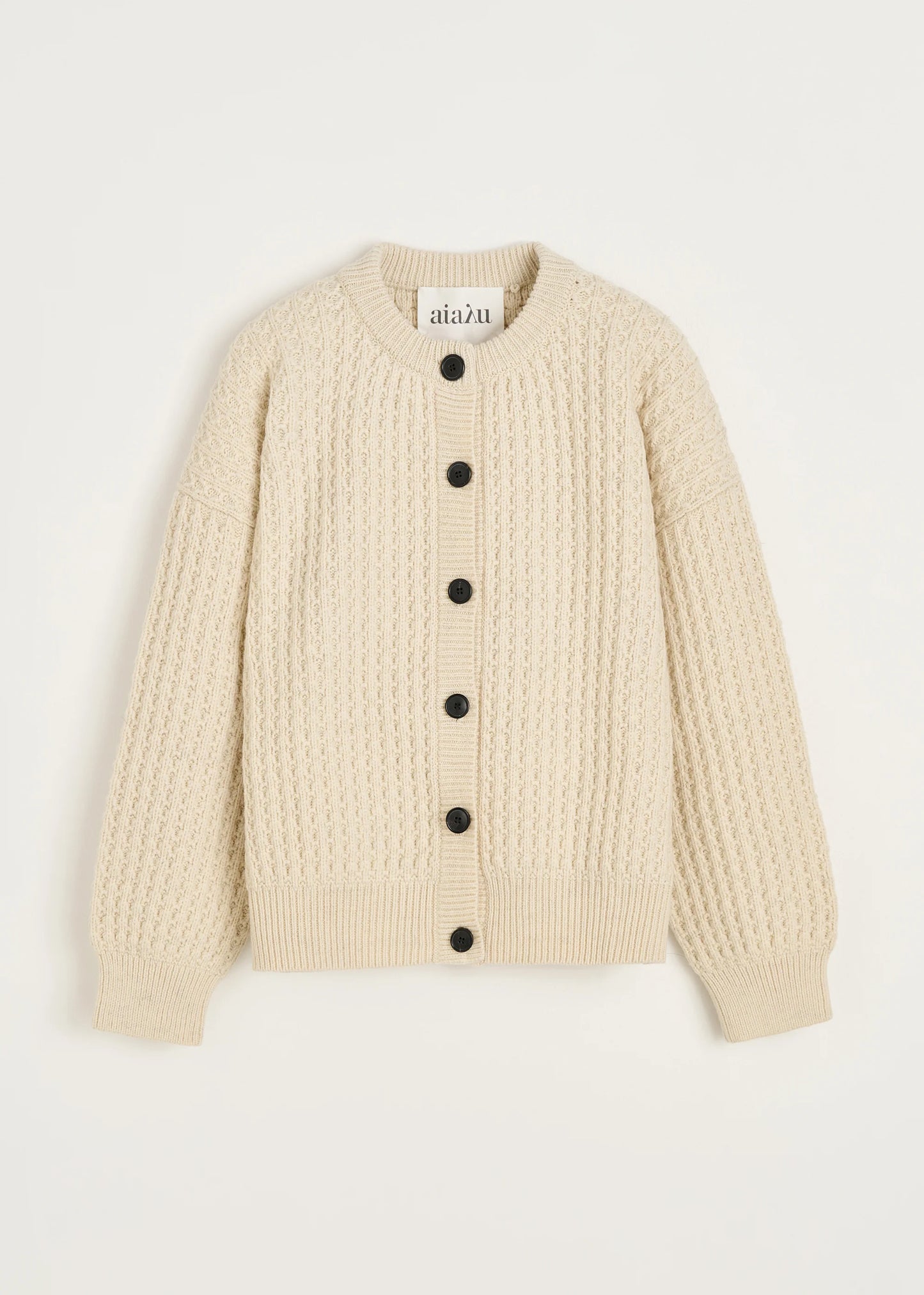 Aiayu "Elan cardigan – highland wool" Pure ecru