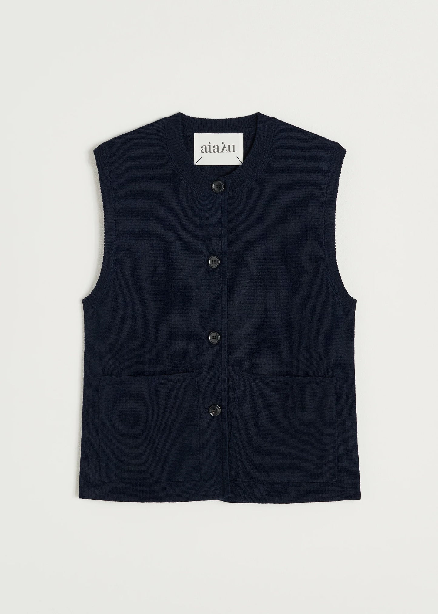 Aiayu "Elva vest – pure merino wool" Navy
