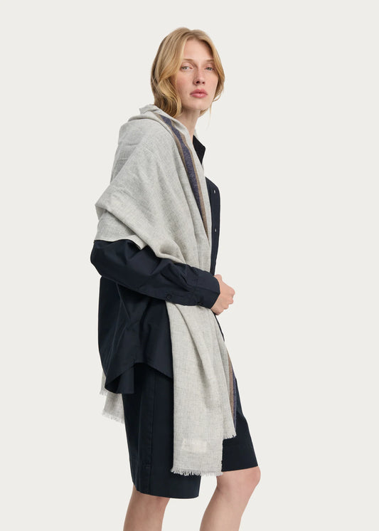 Aiayu "Ema scarf – cashmere" Light Grey Melange