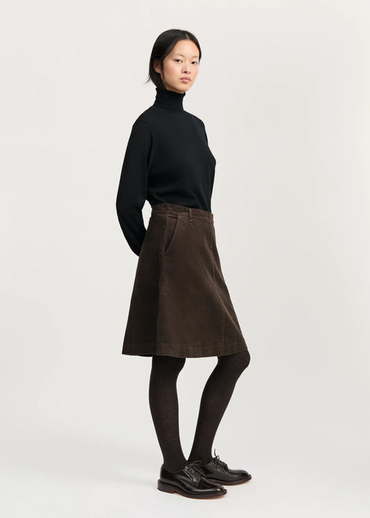 Aiayu "Estelle skirt short corduroy" Smokey Brown