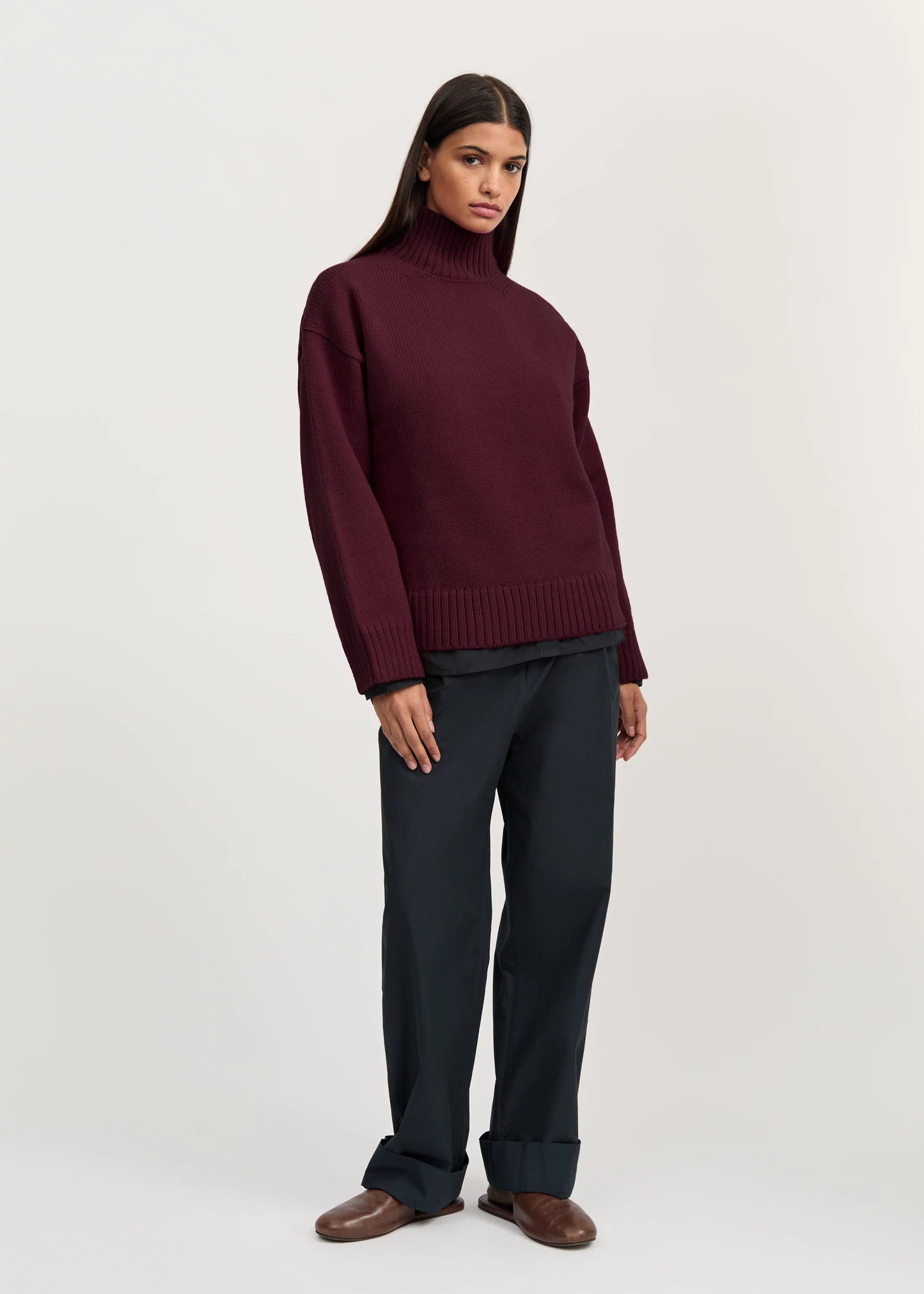 Aiayu "Farah sweater – highland wool" Bordeaux