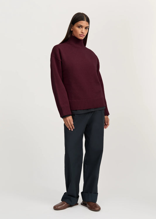 Aiayu "Farah sweater – highland wool" Bordeaux