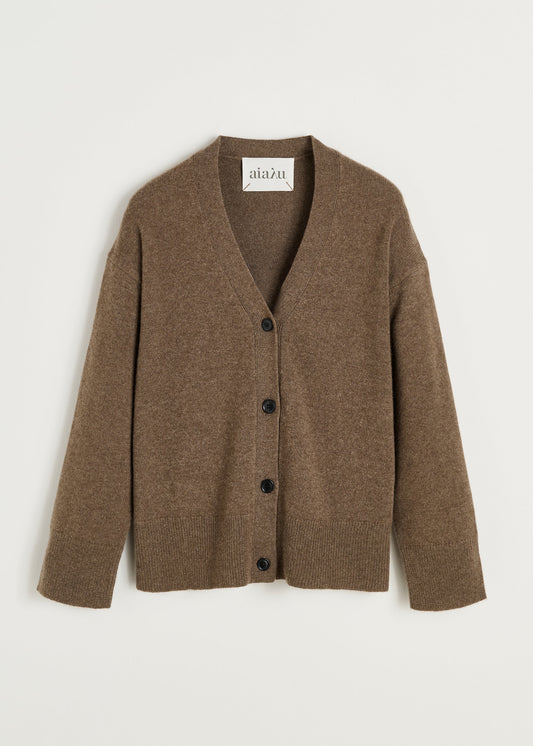 Aiayu "Flora cardigan - pure cashmere" Pure Dark Brown