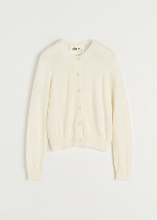 Aiayu "Hariza cardigan - pure merino wool" Ecru