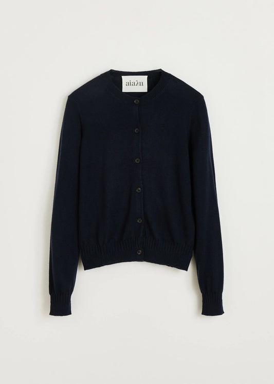 Aiayu "Hariza cardigan - pure merino wool" Navy