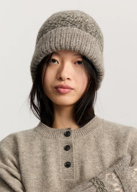 Aiayu "Hela beanie - wool" Mix Bark OS