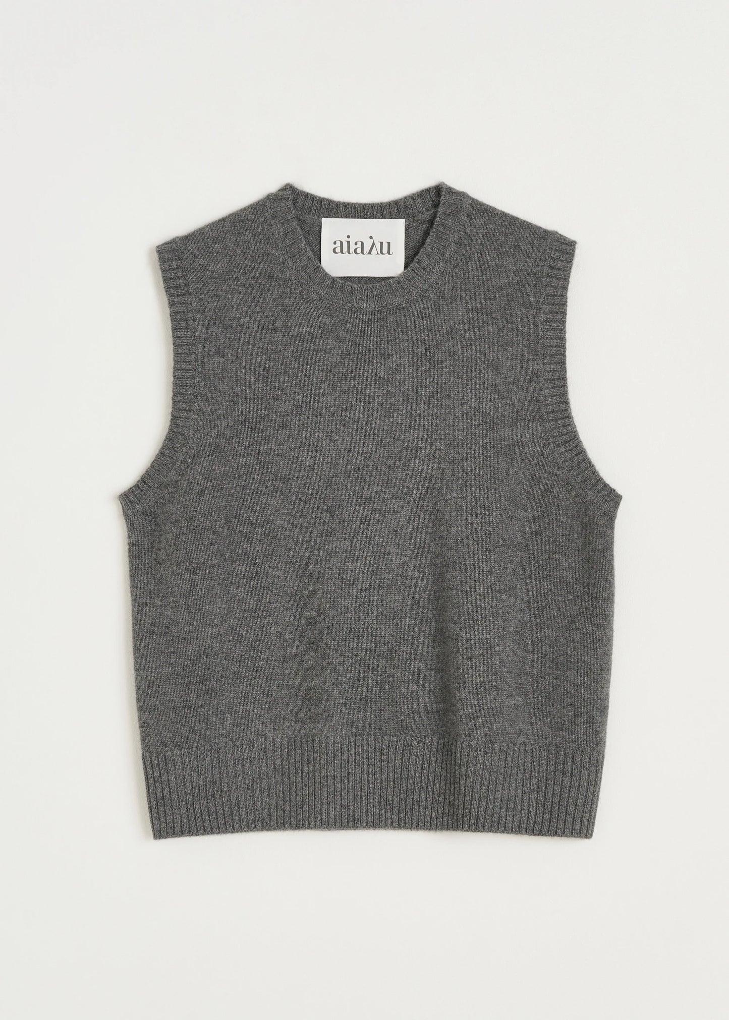 Aiayu "Ingeborg vest – pure cashmere" Stormy
