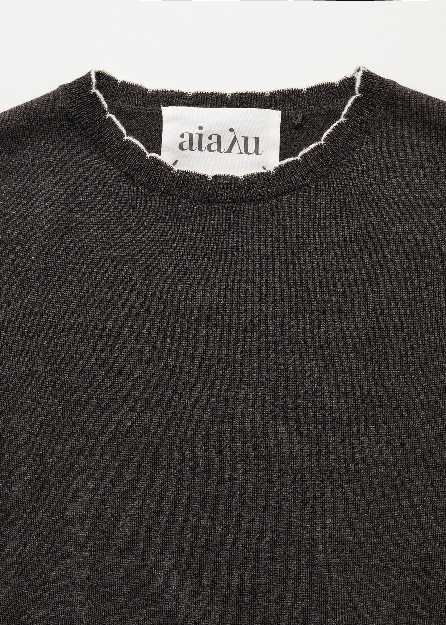 Aiayu "Isha sweater – pure merino wool" Dark Brown Melange