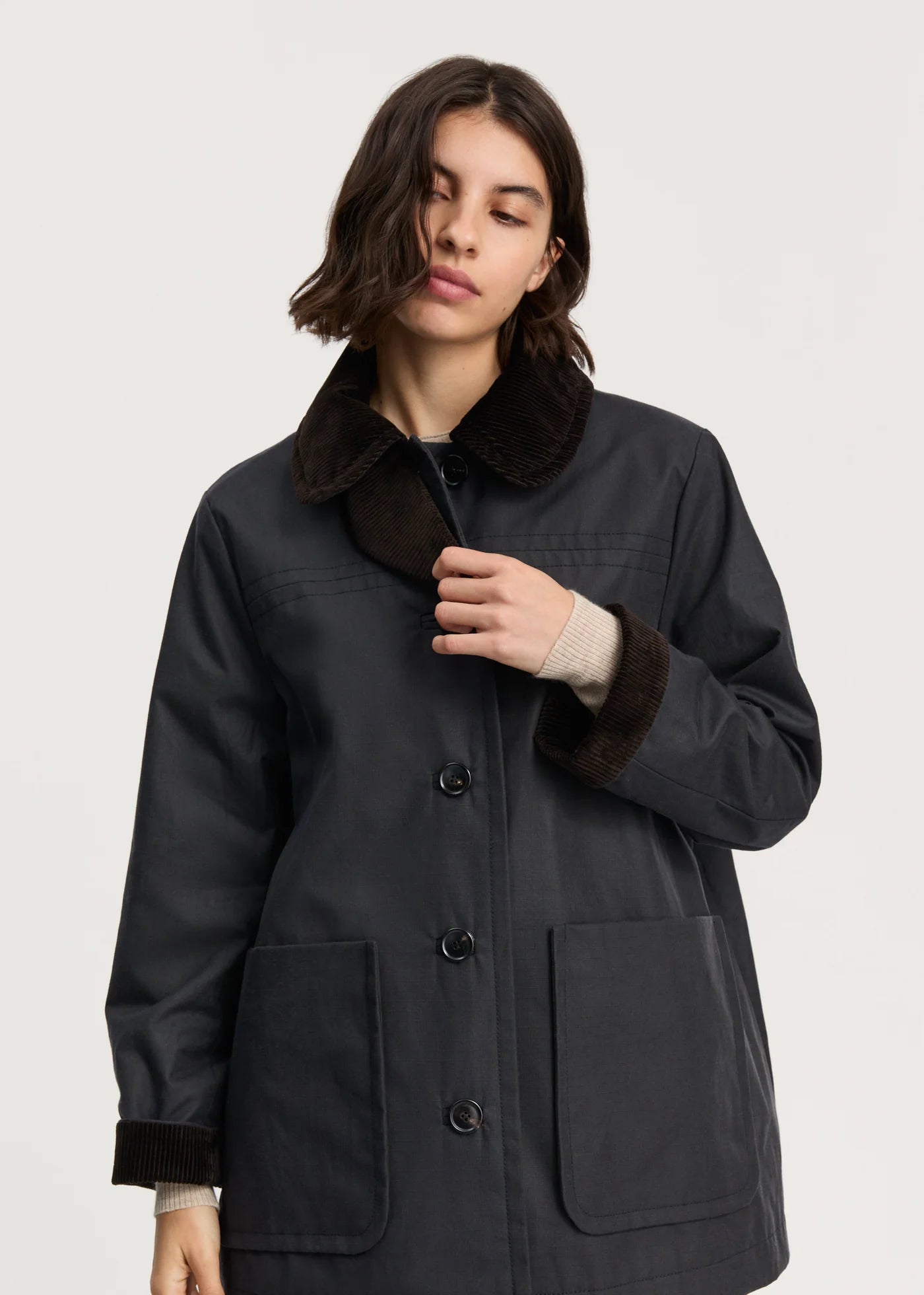 Aiayu "Jamie jacket – ripstop oilskin" Antracite