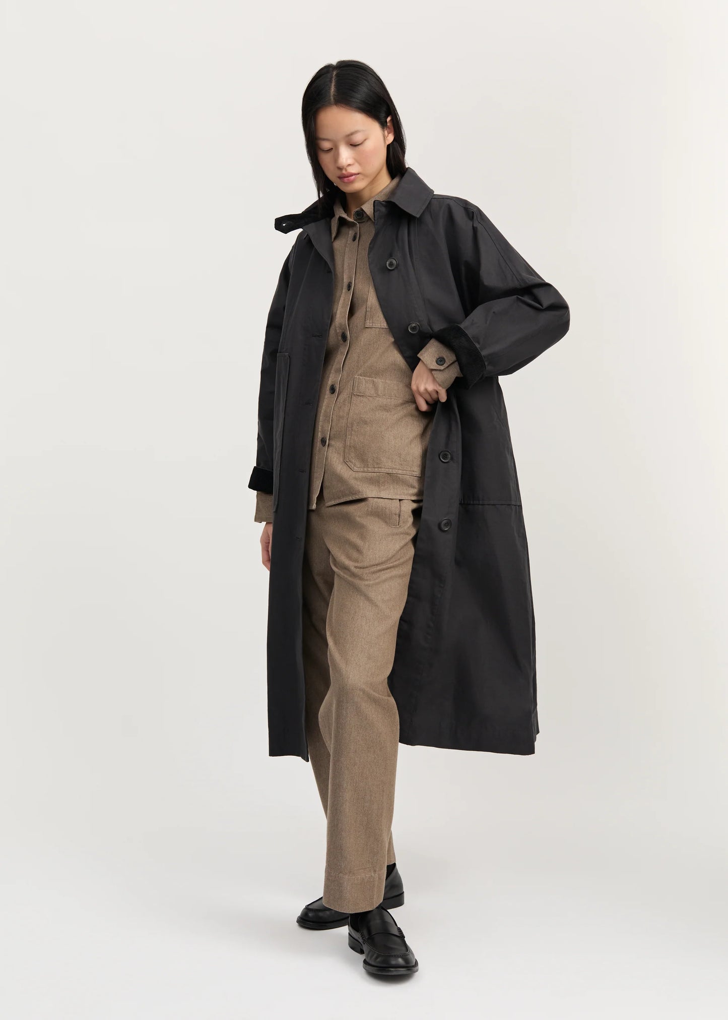 Aiayu "Jay coat ripstop oilskin silkwax" Antracite