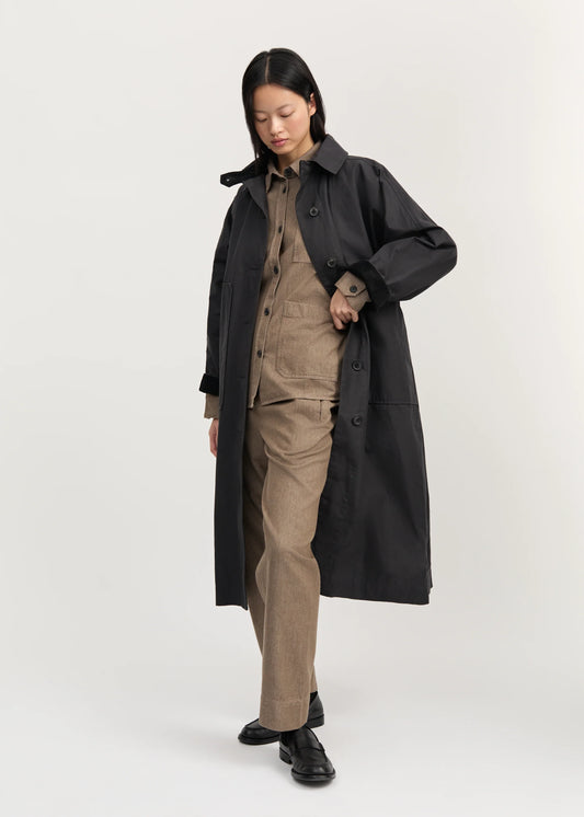 Aiayu "Jay coat ripstop oilskin silkwax" Antracite