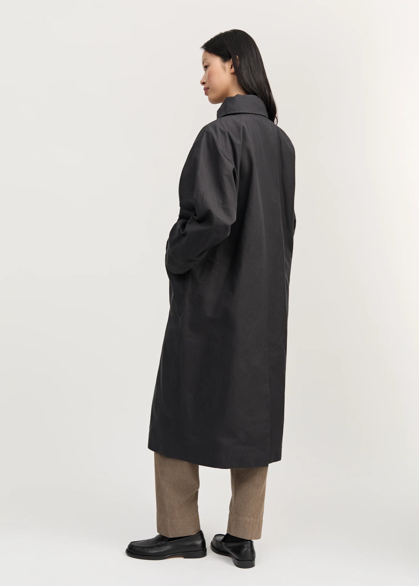 Aiayu "Jay coat ripstop oilskin silkwax" Antracite