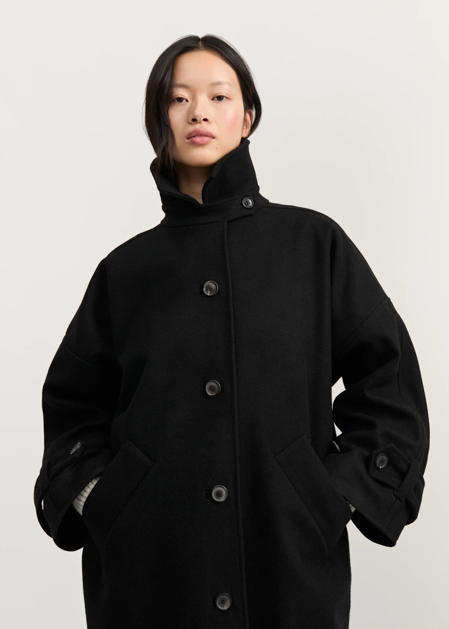 Aiayu "Jo coat loden" Black