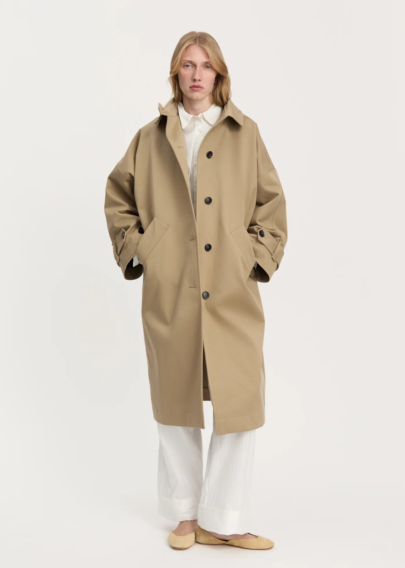 Aiayu "Jo coat twill" Classic Khaki