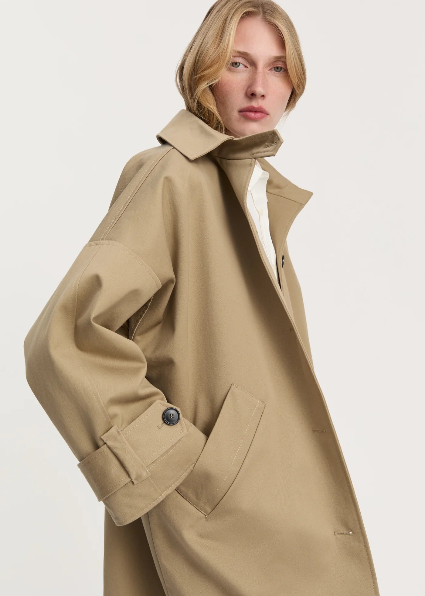 Aiayu "Jo coat twill" Classic Khaki