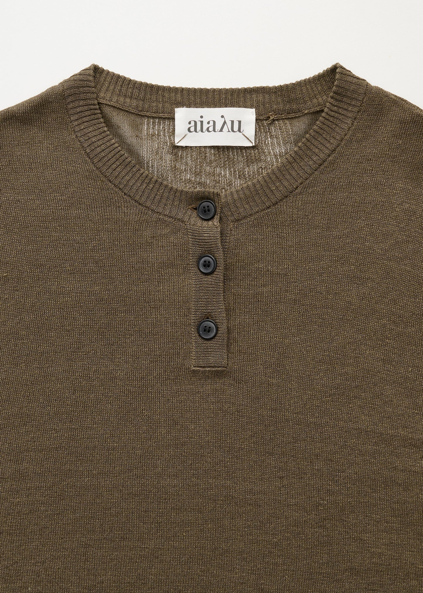 Aiayu "Kanika sweater – linen" Green Wood