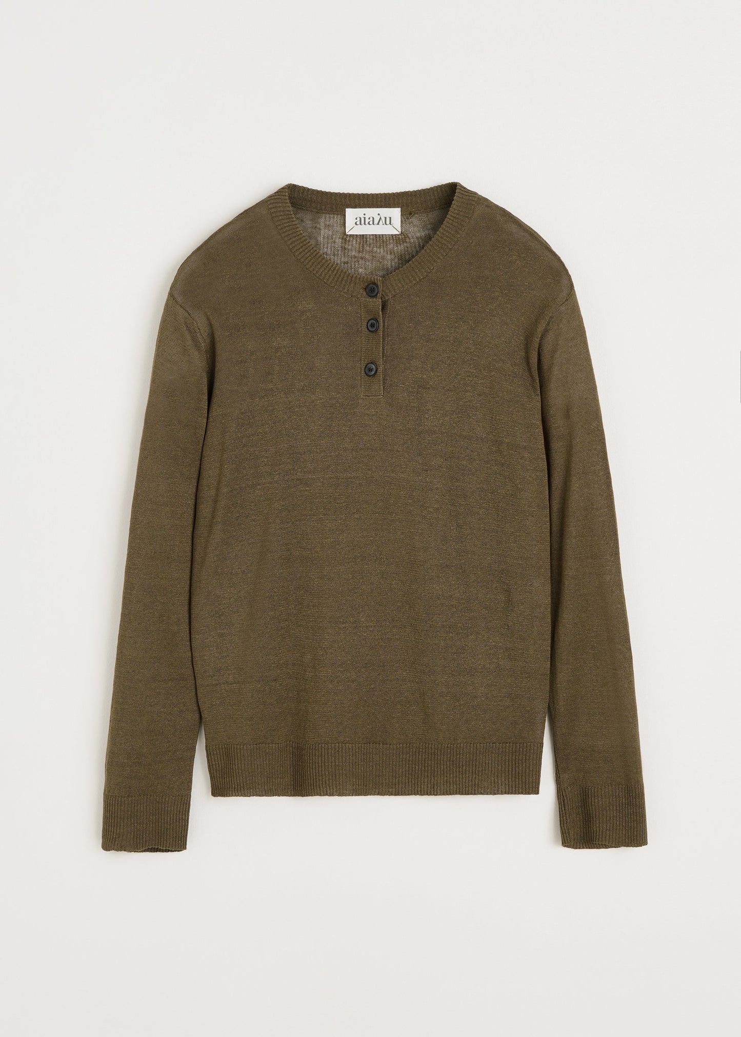 Aiayu "Kanika sweater – linen" Green Wood
