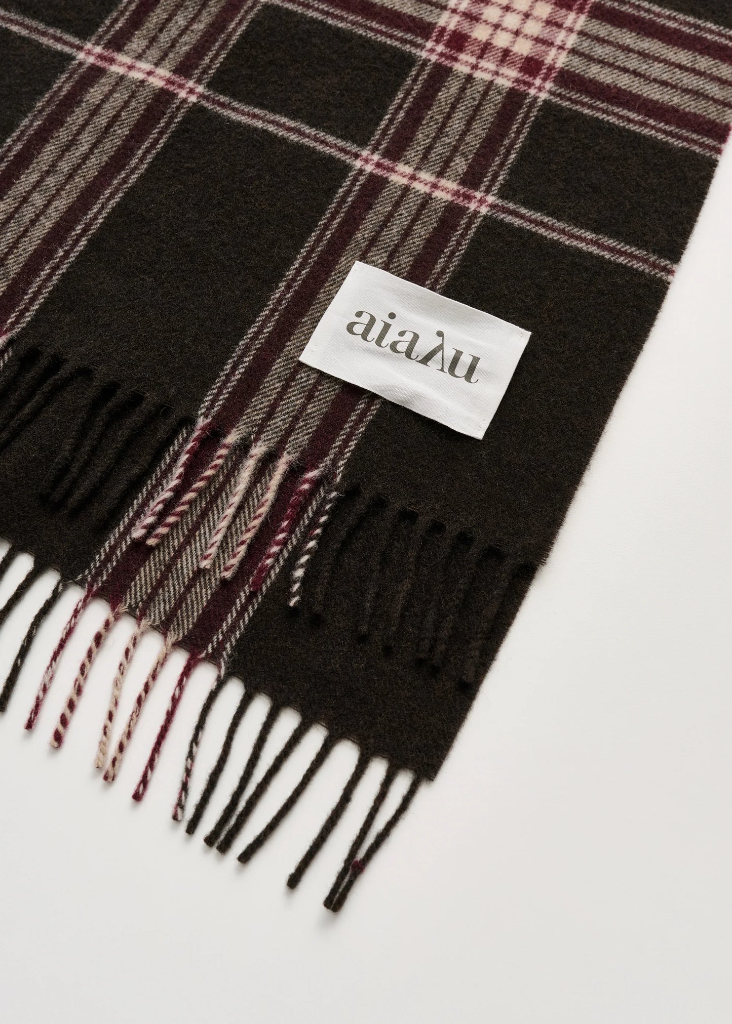 Aiayu "Kaya wool scarf" Mix brown