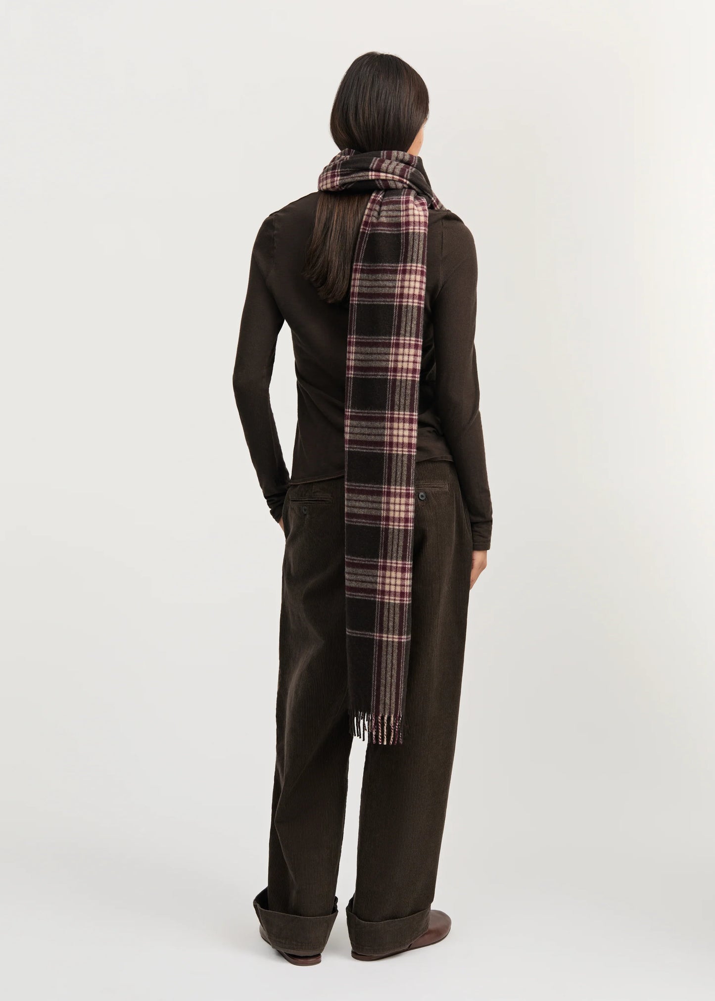 Aiayu "Kaya wool scarf" Mix brown