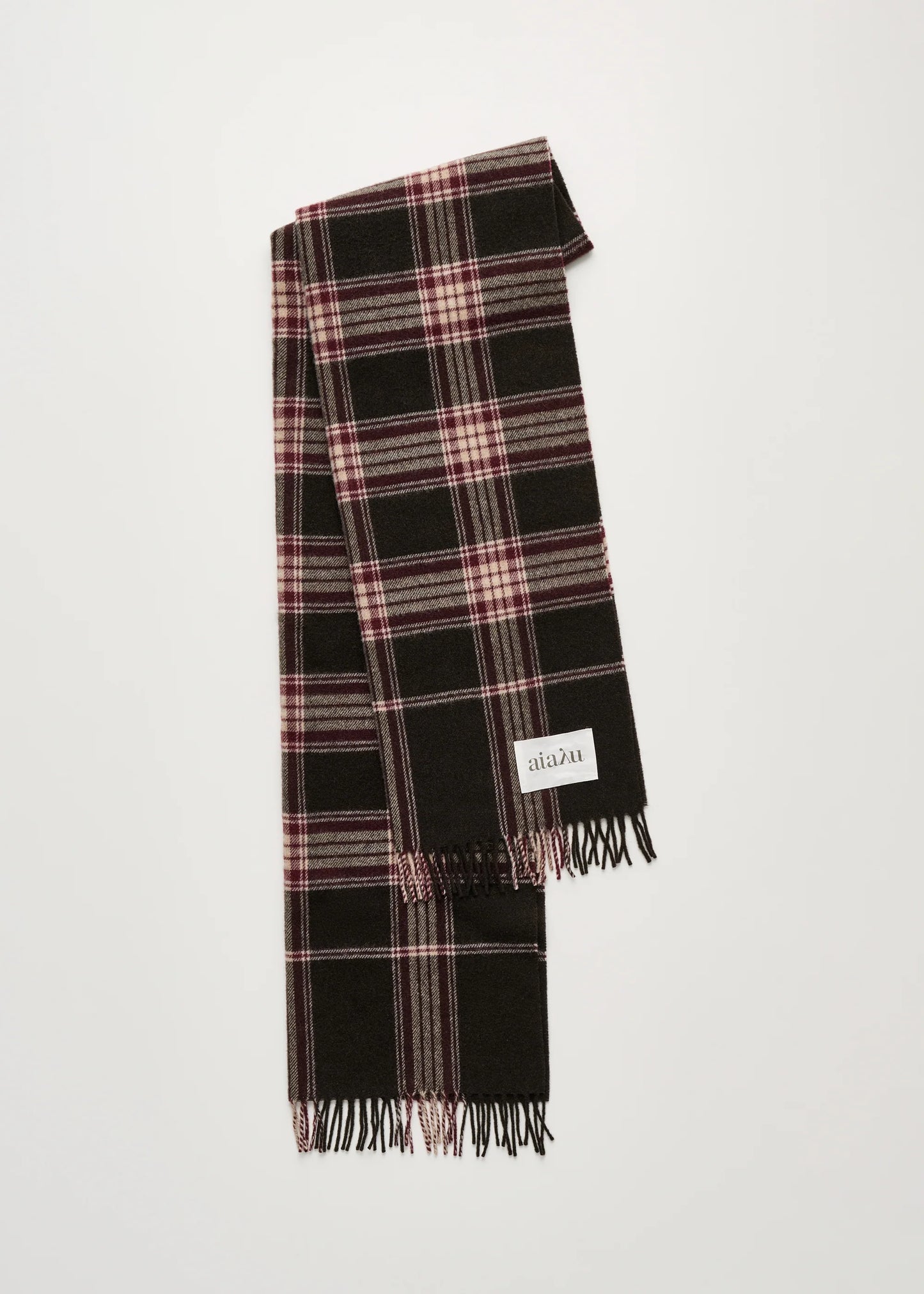 Aiayu "Kaya wool scarf" Mix brown
