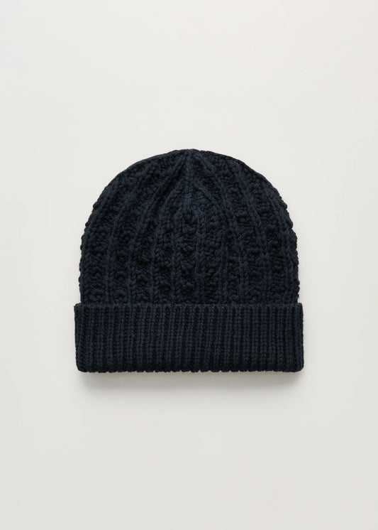 Aiayu "Koda beanie – highland wool" Black navy
