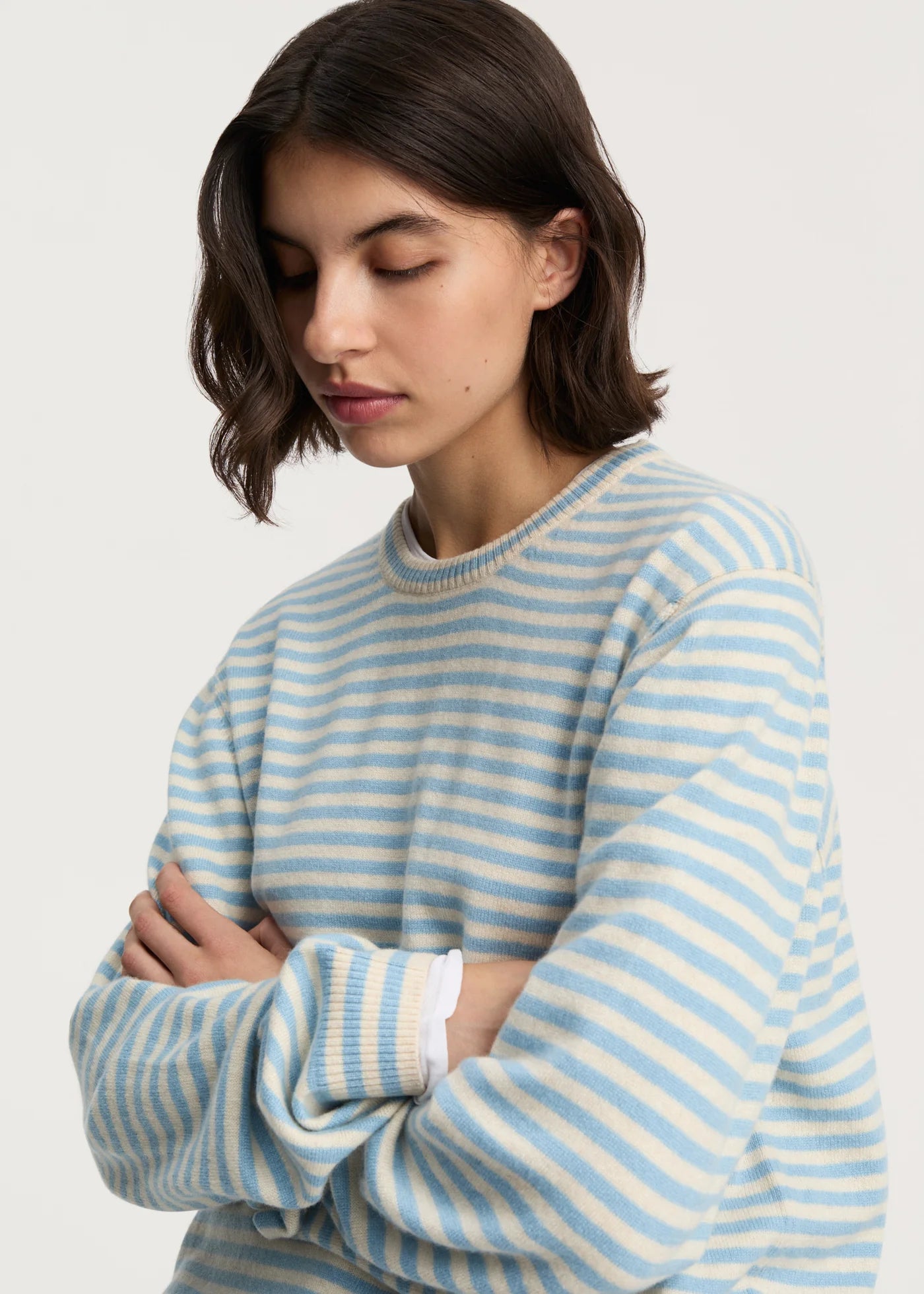 Aiayu "Leonardo sweater – pure cashmere" Mix Opal Blue