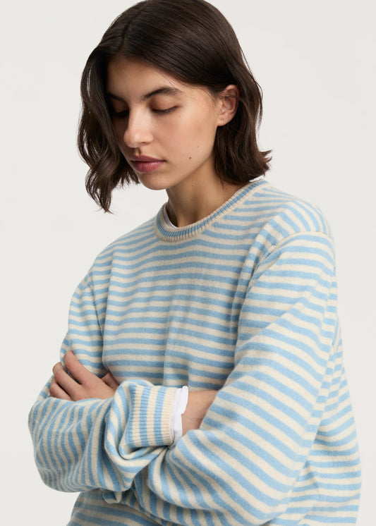 Aiayu "Leonardo sweater – pure cashmere" Mix Opal Blue