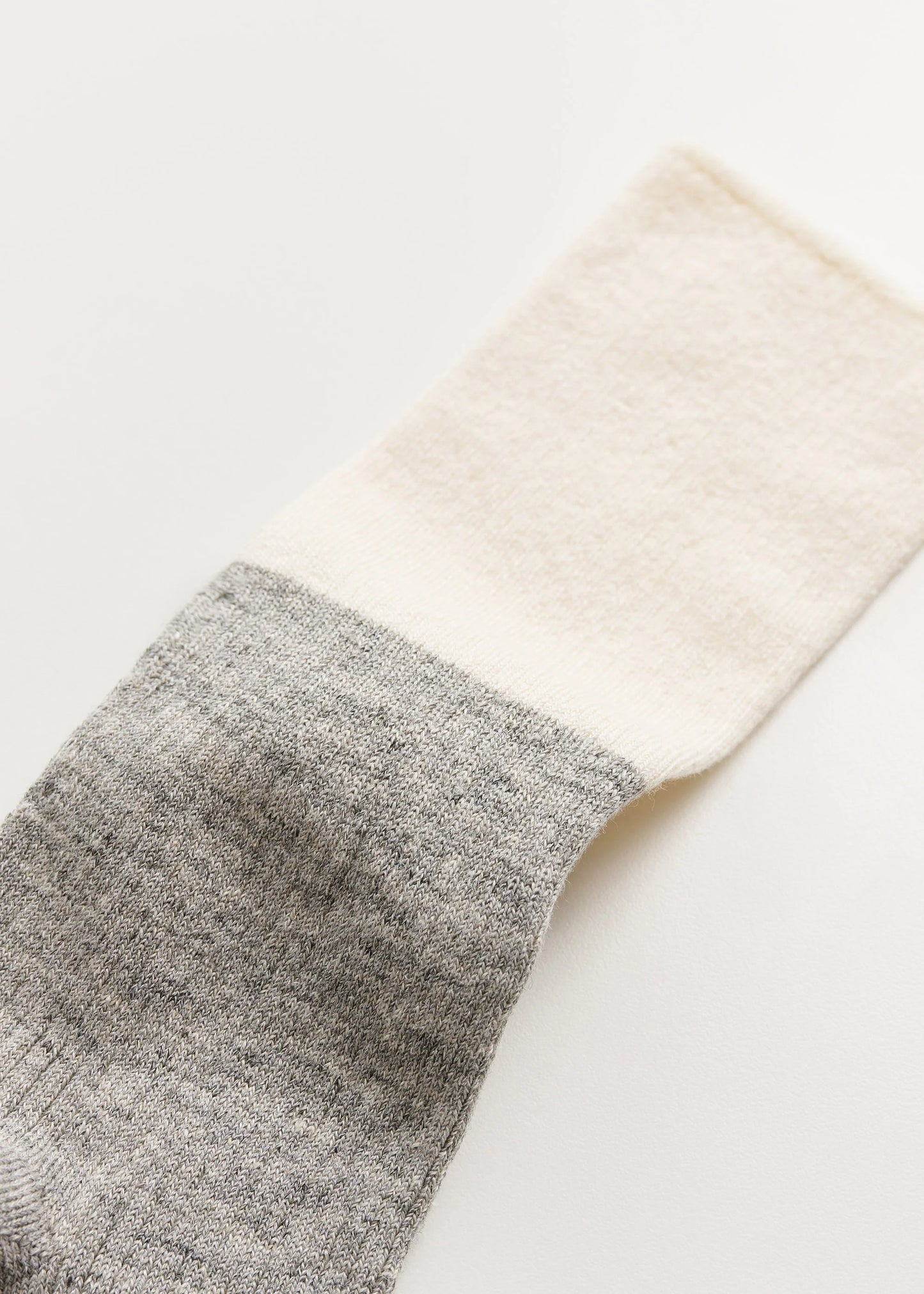 Aiayu "Linen Rib Socks" Mix Grey Melang