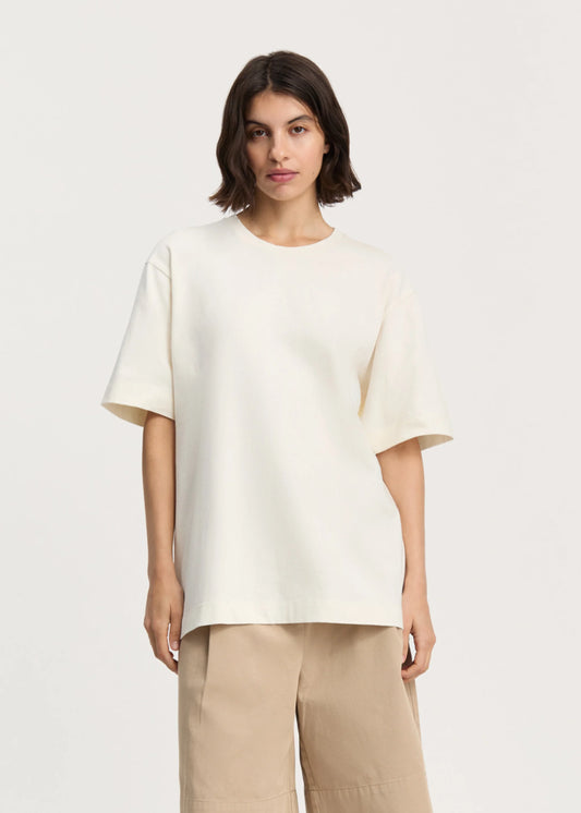 Aiayu "Lui circular tee" Pure Ecru