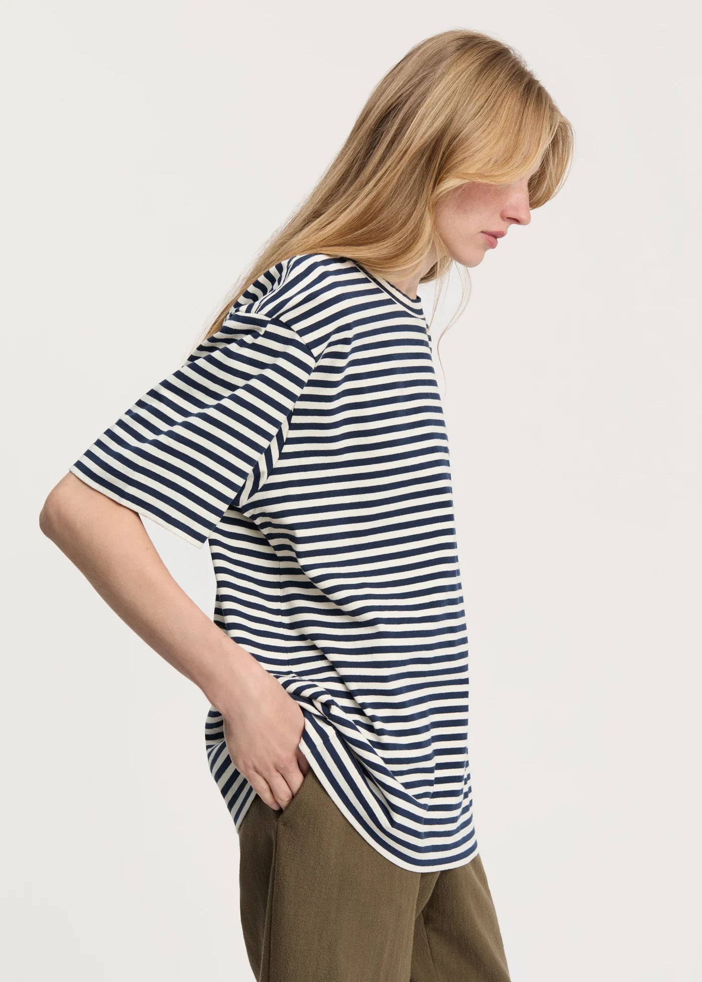 Aiayu "Lui circular striped tee" Mix Night