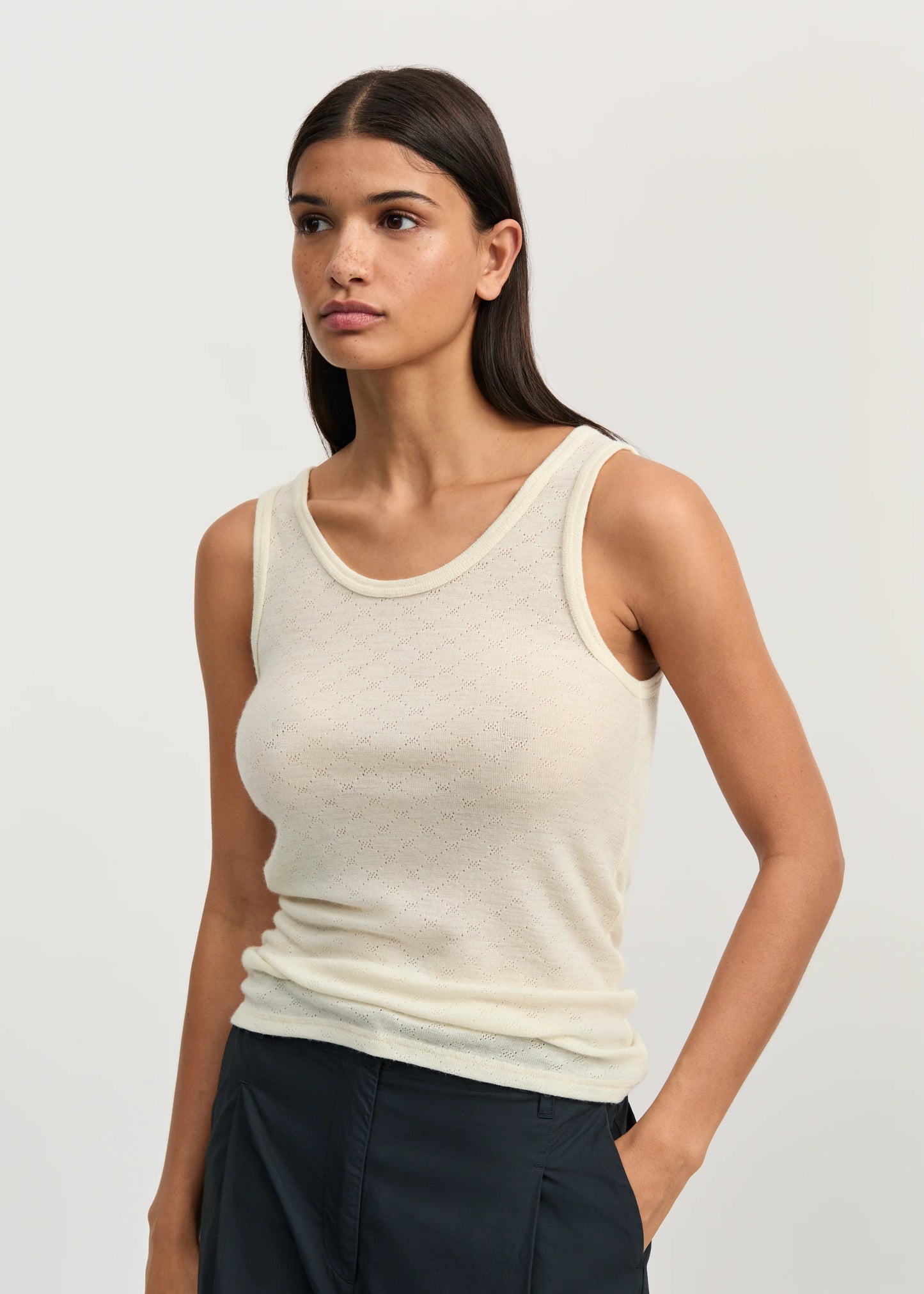 Aiayu "Lumae tank Merino" Pure Ecru
