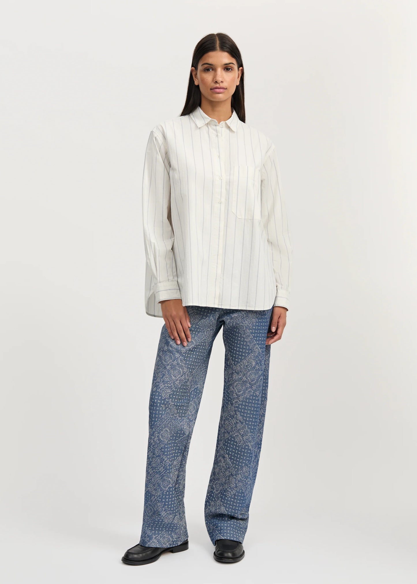 Aiayu "Lynette shirt champetra" Mix French Blue