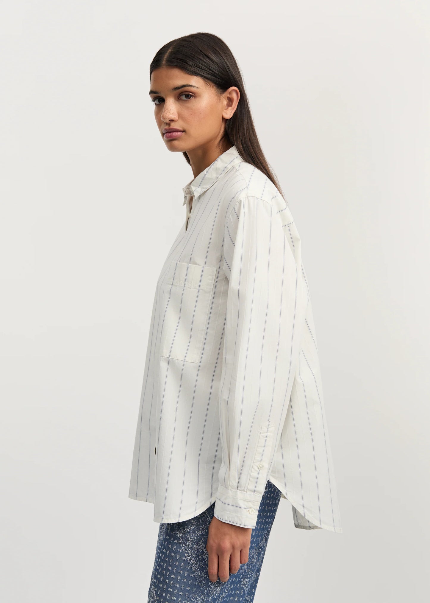 Aiayu "Lynette shirt champetra" Mix French Blue