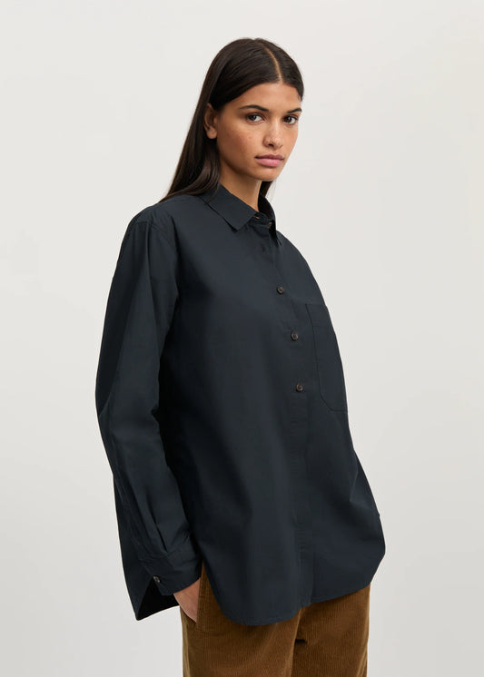 Aiayu "Lynette shirt dark horn" Black Navy