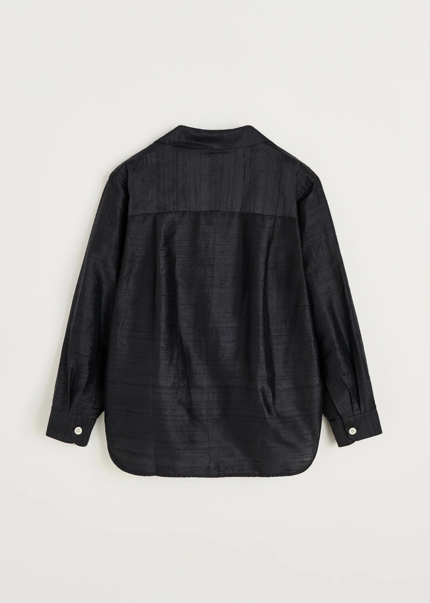 Aiayu "Makya Shirt Silk" Black Navy