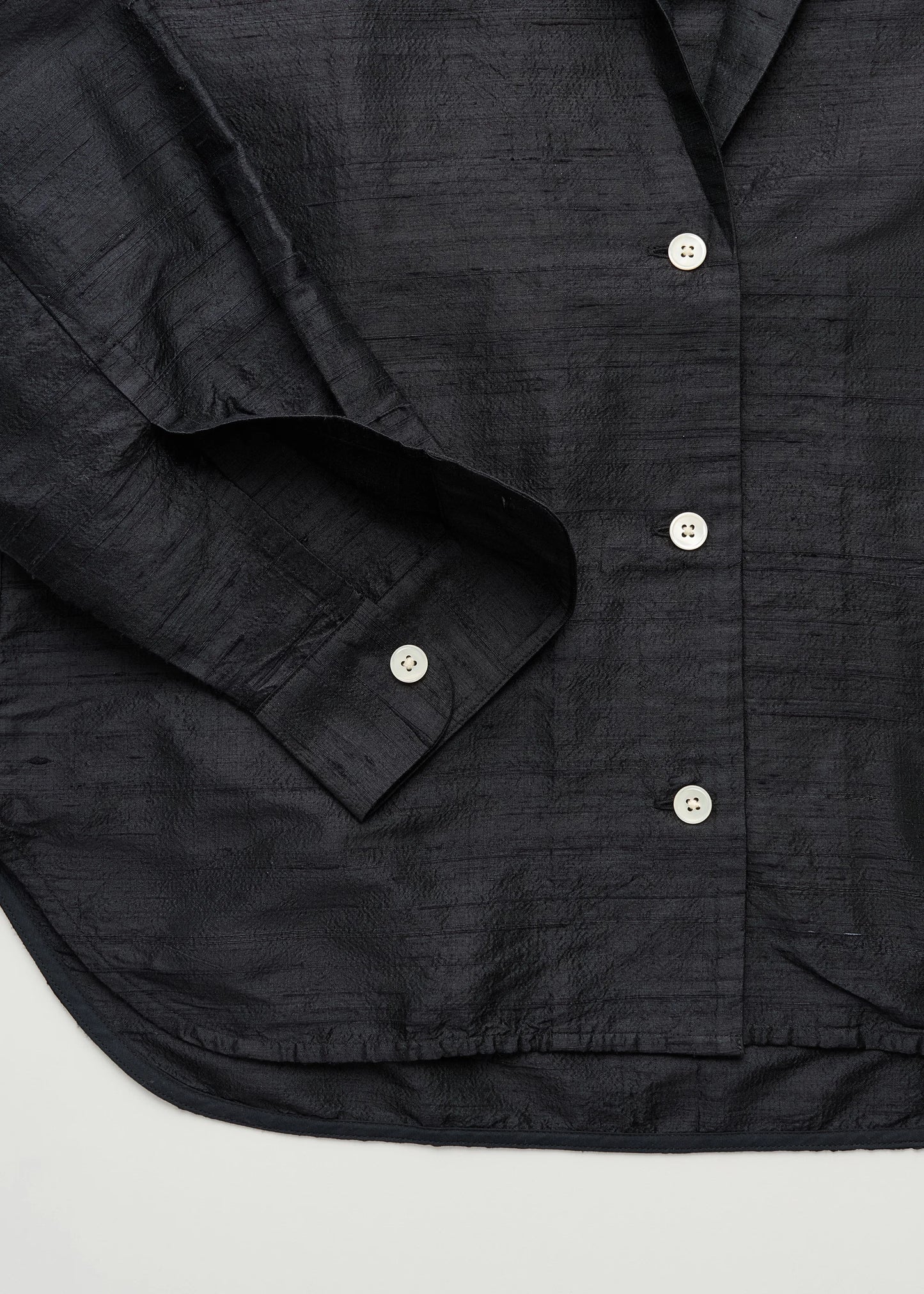 Aiayu "Makya Shirt Silk" Black Navy