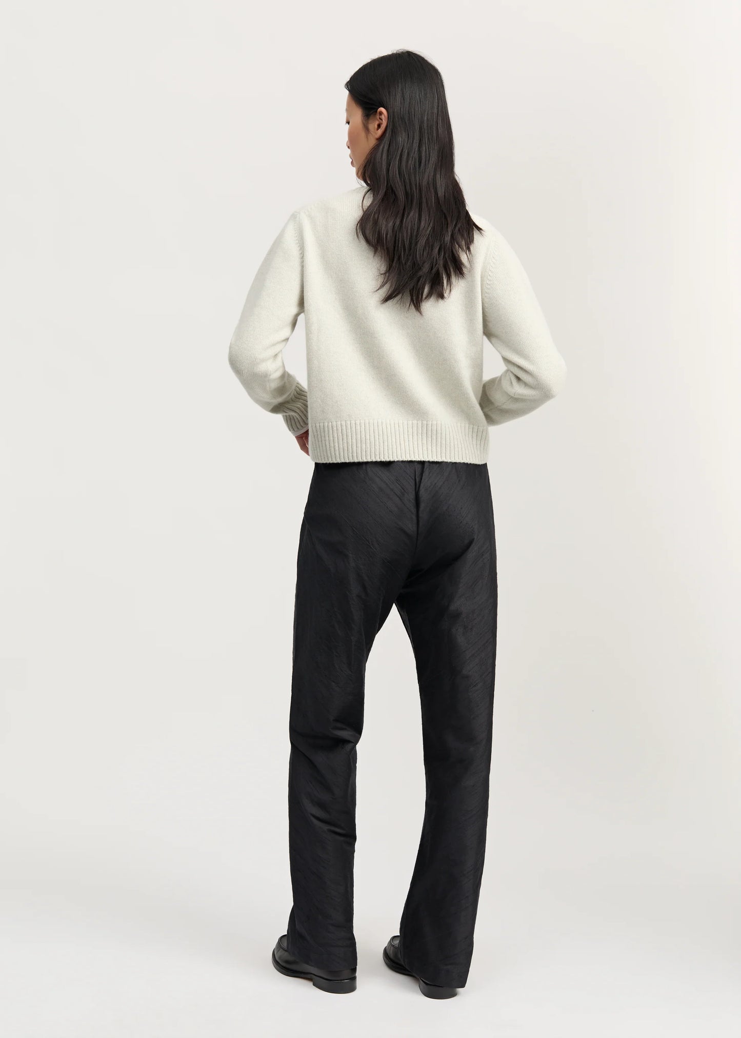 Aiayu "Mara Pant Silk" Black Navy