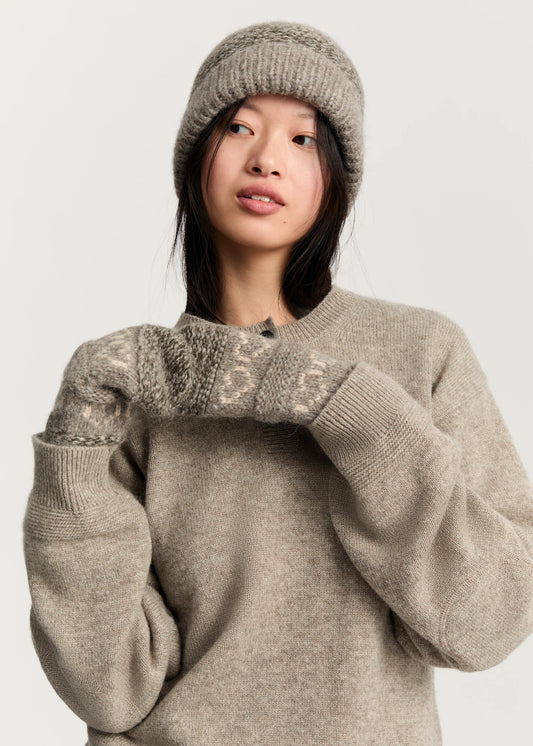 Aiayu "Mei mittens – wool" Mix Bark