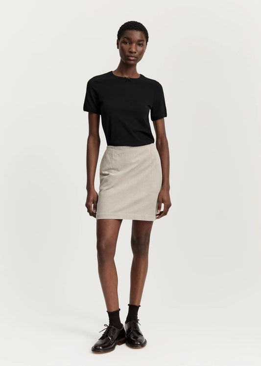 Aiayu "Mini Skirt Corduroy" Silver