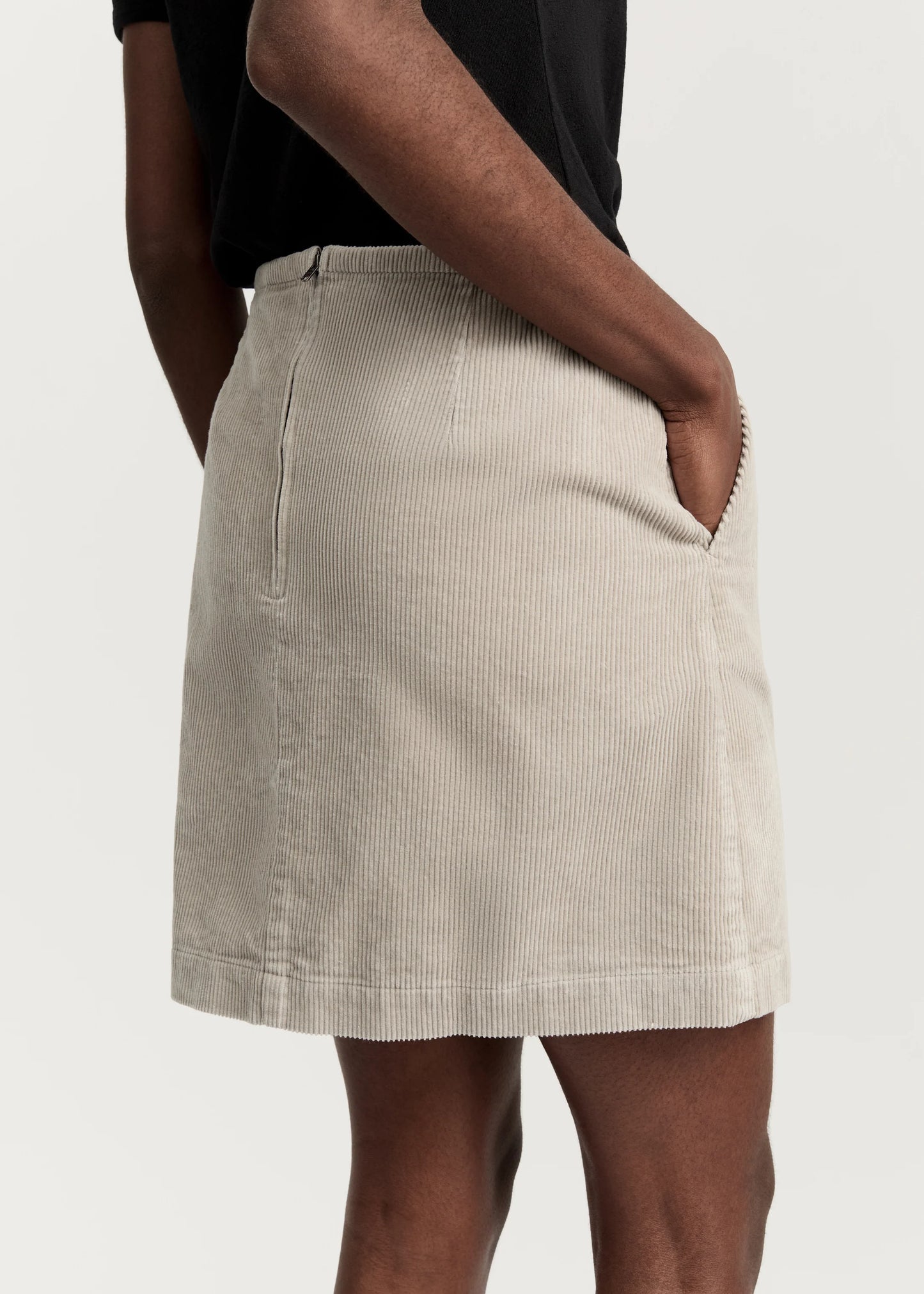 Aiayu "Mini Skirt Corduroy" Silver